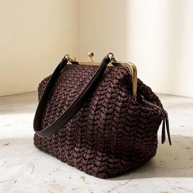 Hand-Woven Kisslock Frame Shou - Luxury Bags Made recension och pris