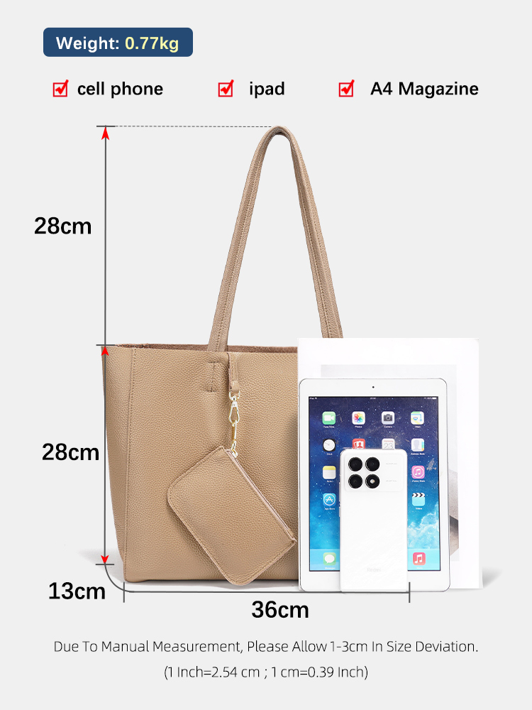 Zency Genuine Leather Large To - Luxury Bags Made recension och pris