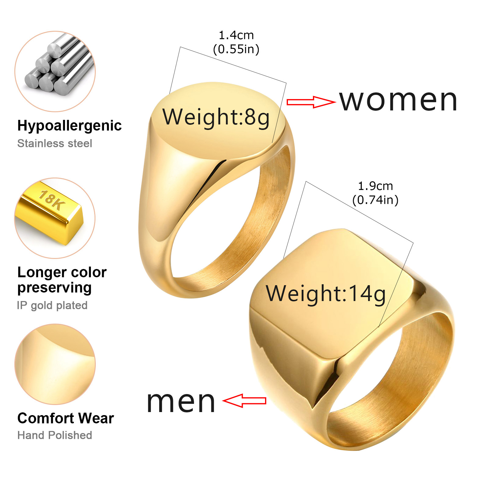 Personalized Jewelry 18 KT Gol - Luxury Bags No Logo recension och pris
